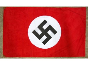 Nazi flag bearing a swastika