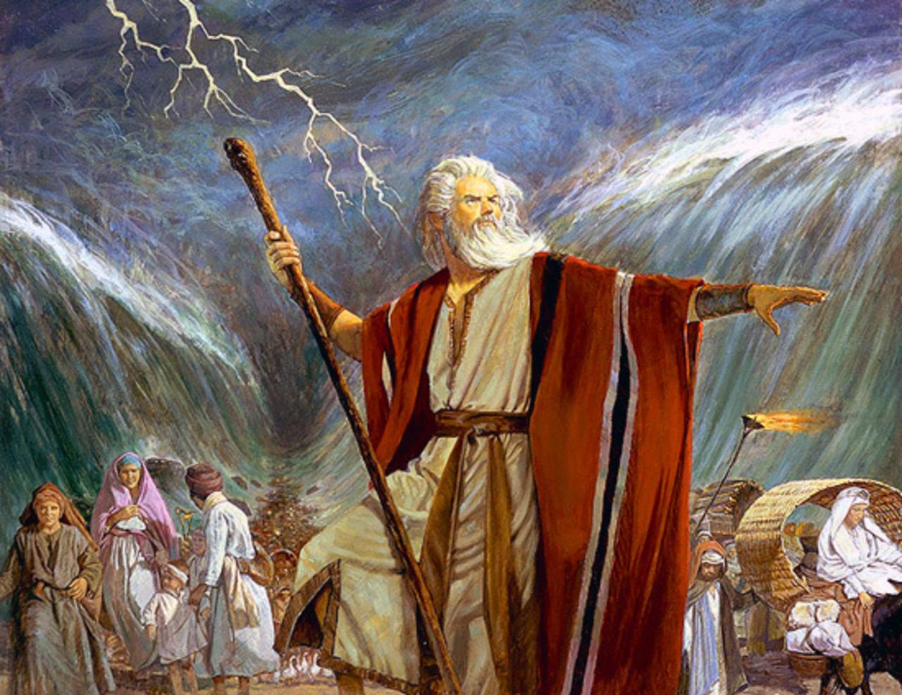 Moses and the parting of the Red Sea