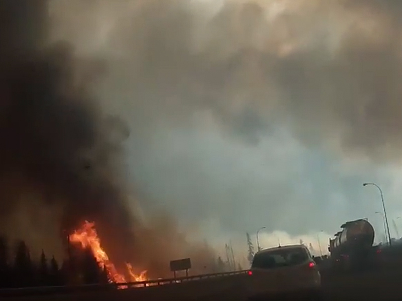 Fire rages on in Fort McMurray, Alberta YOUTUBE SCREENSHOT