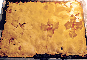 Cashew chicken slab pie