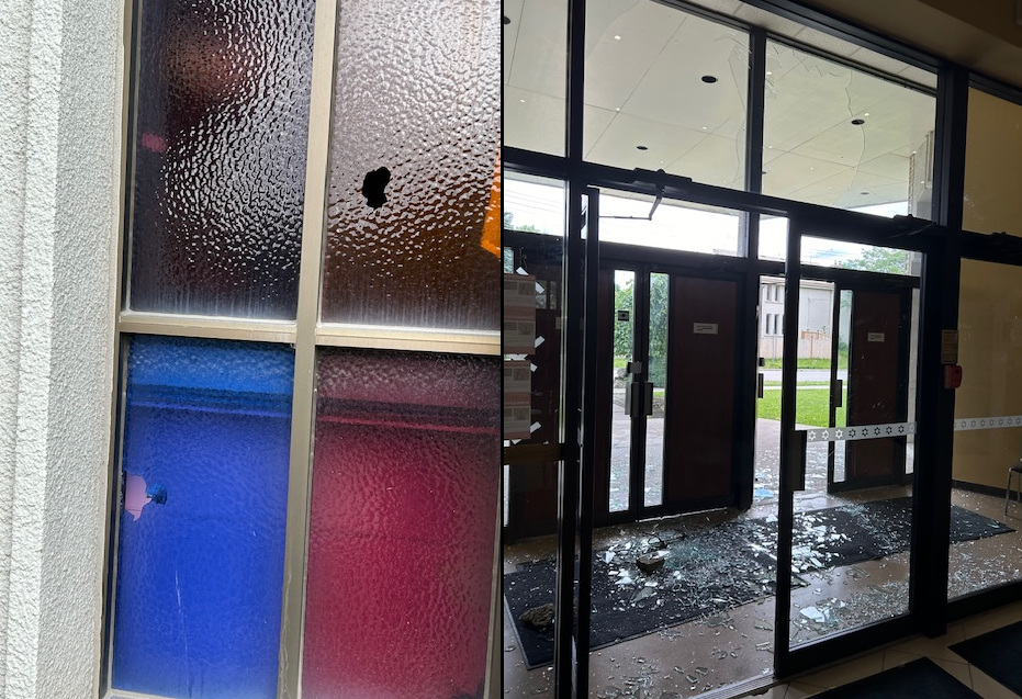 Two Toronto synagogues attacked over the Canada Day weekend in a window