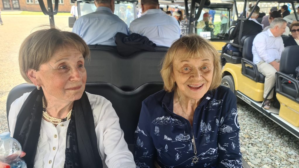 Shoshana Bogler, left, and Fran Malkin, both Holocaust survivors, both likened their experience with that of Israeli hostages in Gaza. (Deborah Danan)