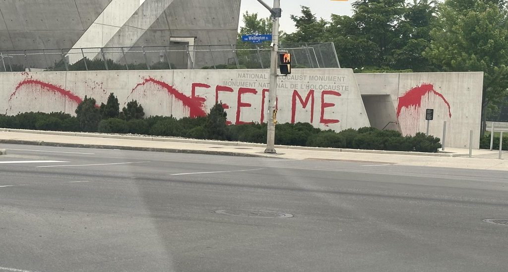 National Holocaust monument defaced
